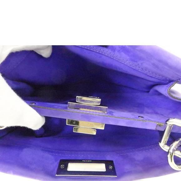 Fendi Peekaboo Regular Suede Bag Purple - Picture 6 of 8